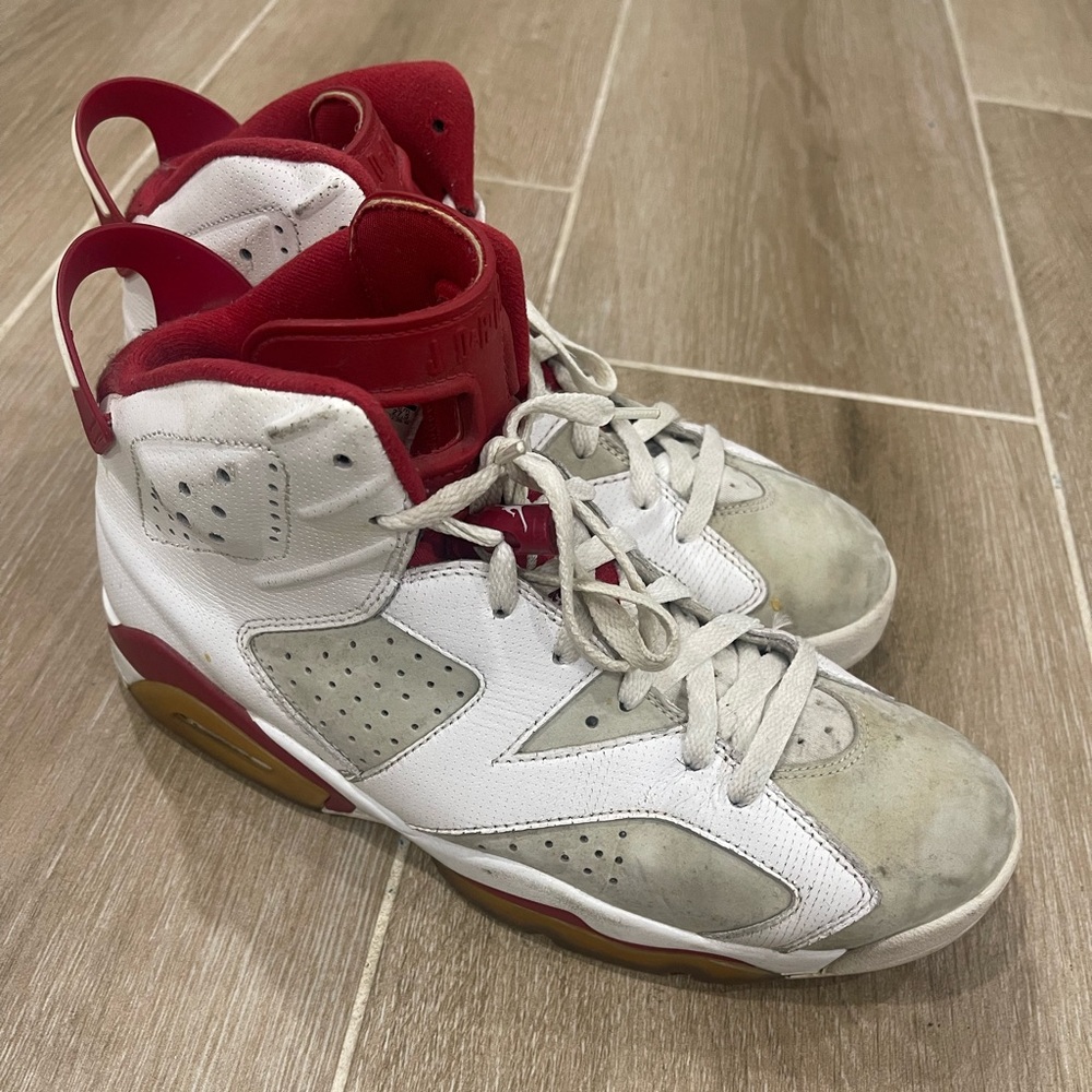 Nike Air Jordan 6 Retro "Alternate" sneakers in a white, red